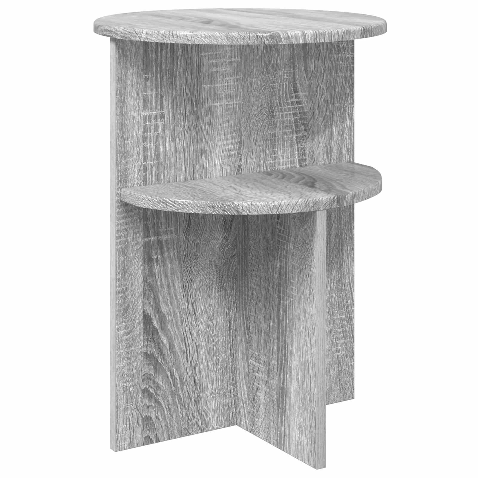 vidaXL Masă laterală Sonoma gri Ø 39,5 x 55 cm Lemn prelucrat