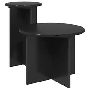 Komplet stranskih mizic 2 pcs Črni hrast Inženirski les