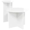 vidaXL Abilaudade komplekt 2 tk K&otilde;rgl&auml;ikega valge &Oslash; 45 x 35 cm