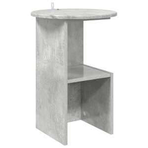 Stranska miza Betonsko siva Ø 39,5 x 55 cm Inženirski les