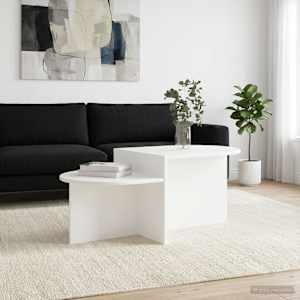 Klubska miza Bela 100 x 50 x 40 cm Inženirski les