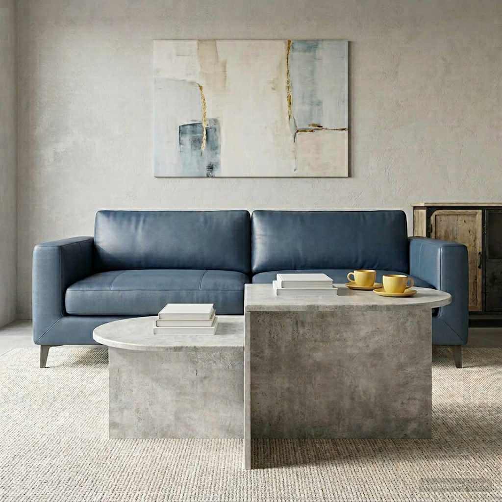 vidaXL Masă de cafea Gri Beton 100 x 50 x 40 cm Lemn prelucrat