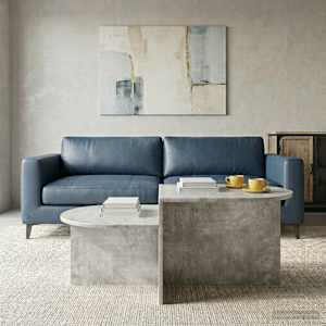 Klubska miza Betonsko siva 100 x 50 x 40 cm Inženirski les