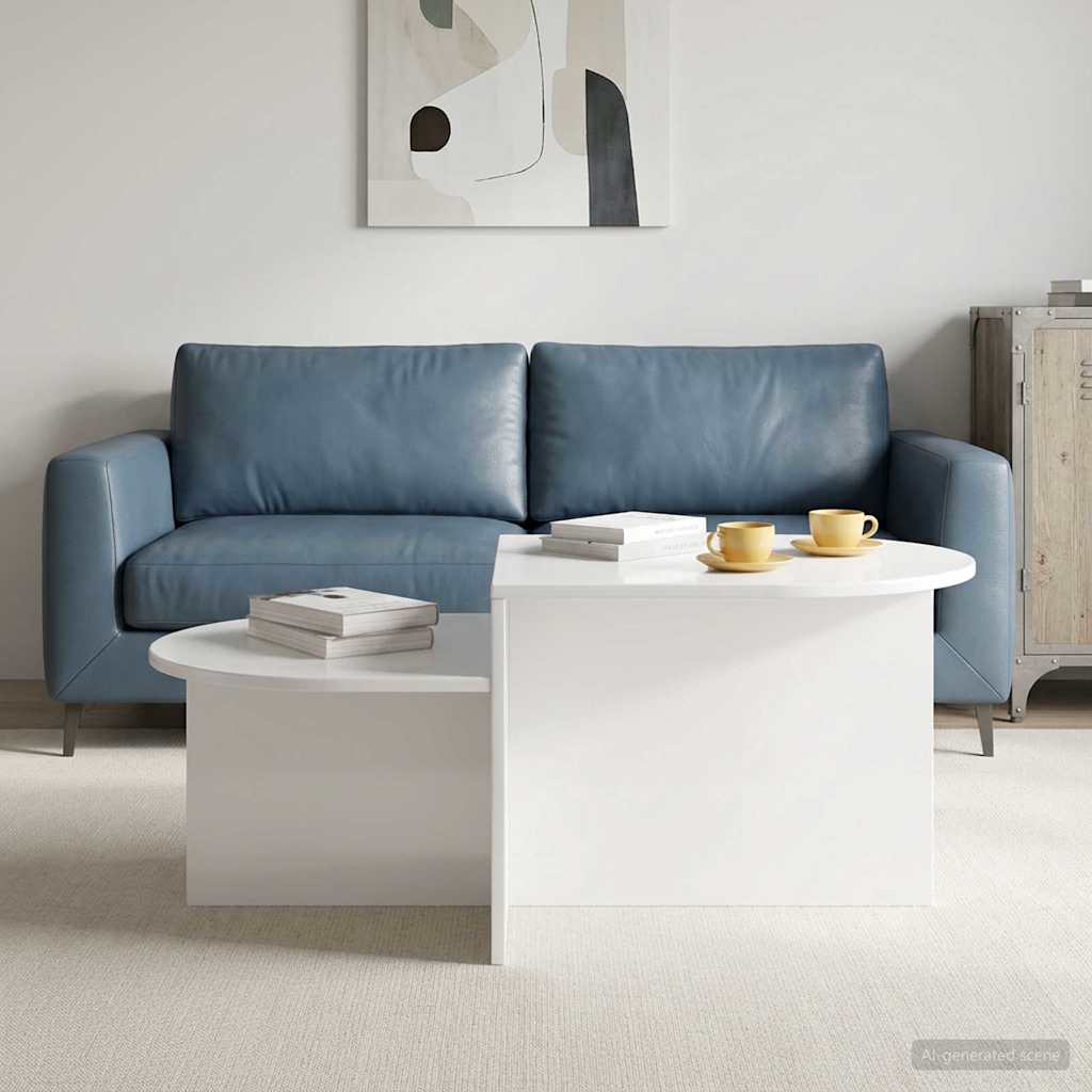vidaXL Masă de cafea Alb foarte lucios 100 x 50 x 40 cm Lemn prelucrat