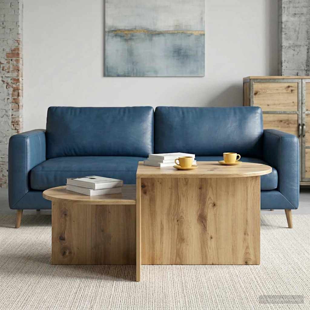 vidaXL Masă de cafea Stejar Artizanal 100 x 50 x 40 cm Lemn prelucrat