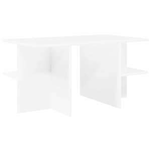 vidaXL Kohvilaud Valge 87 x 50 x 45 cm T&ouml;&ouml;deldud puit