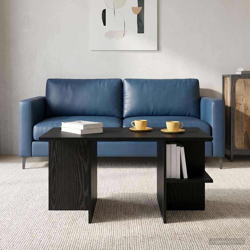 vidaXL Masă de cafea Stejar Negru 87 x 50 x 45 cm Lemn prelucrat