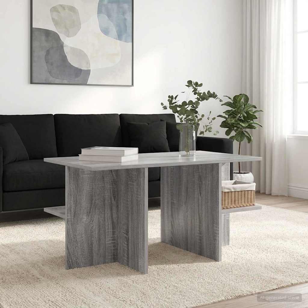 vidaXL Masă de cafea Sonoma gri 87 x 50 x 45 cm Lemn prelucrat