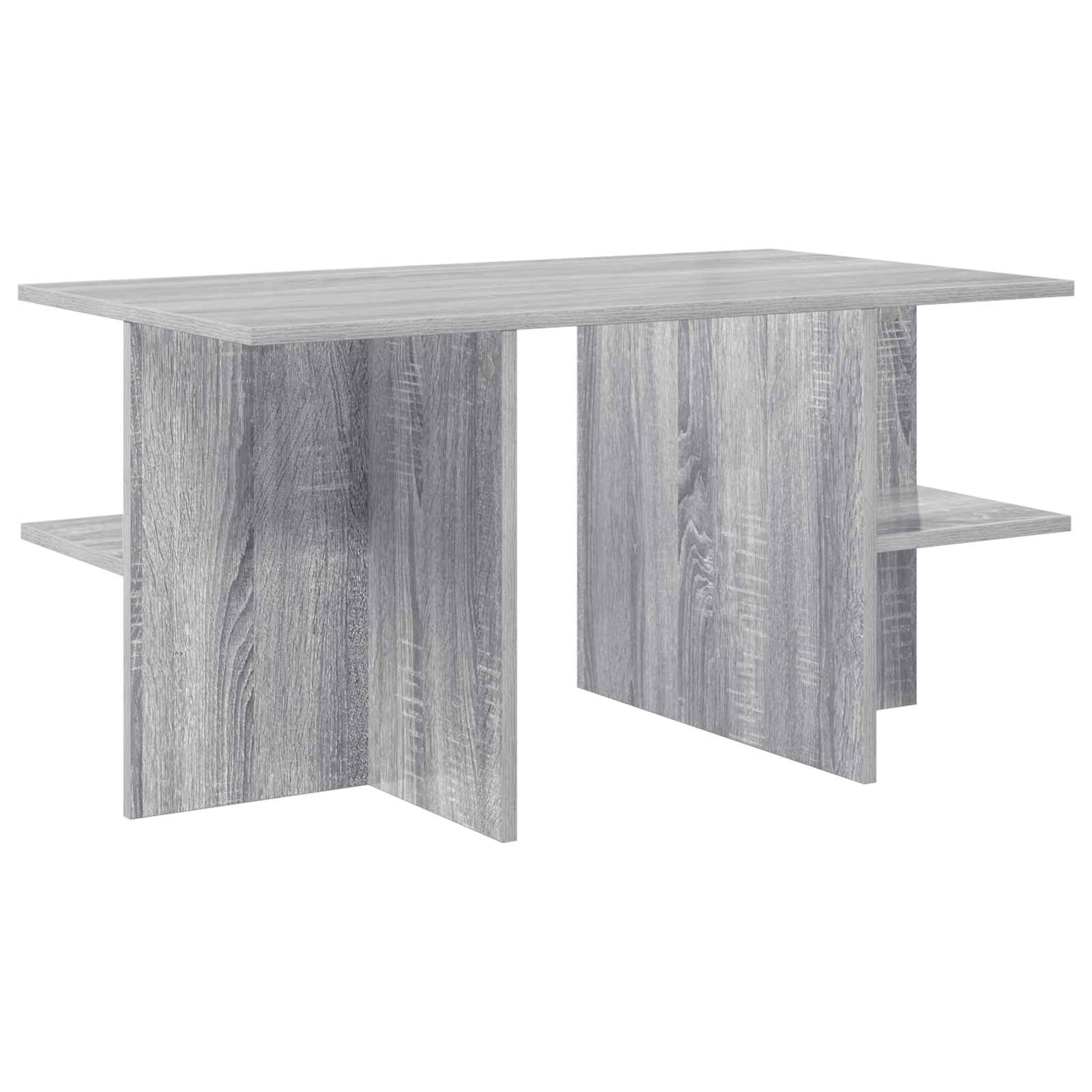 Klubska miza Siva Sonoma 87 x 50 x 45 cm Konstruirano leseno - slika 7
