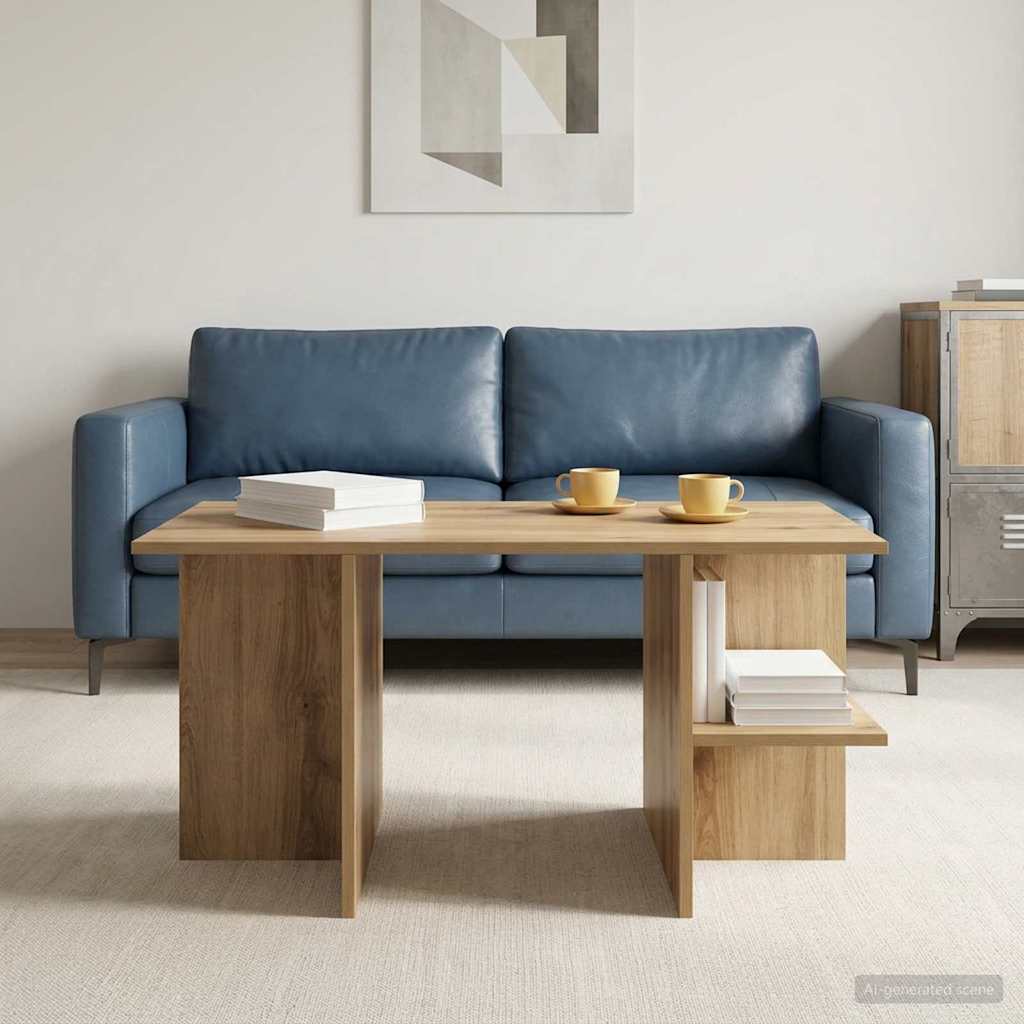 vidaXL Masă de cafea Stejar Artizanal 87 x 50 x 45 cm Lemn prelucrat