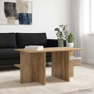 Konferenční stolek Dub artisan 87 x 50 x 45 cm Dřevěný materiál - obrázek 4