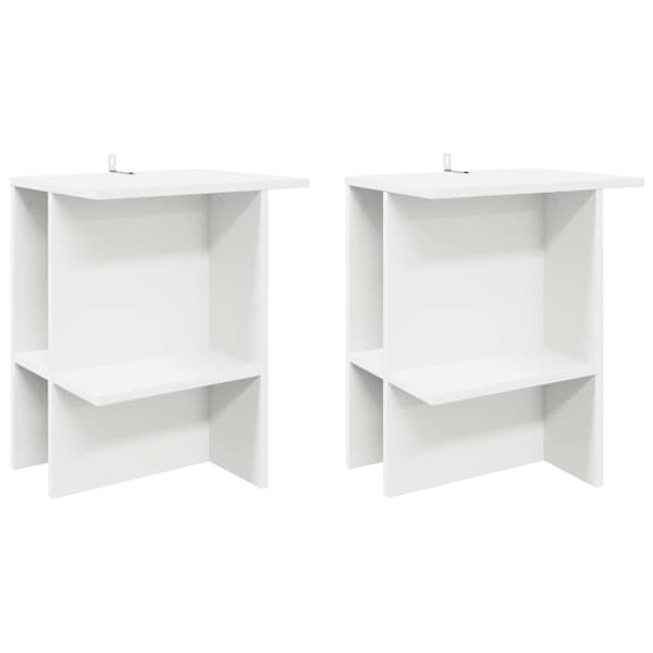 vidaXL Kohvilaud 2 tk Valge 40 x 30 x 49 cm Tehispuit
