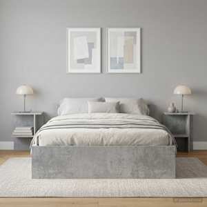 Klubska miza 2 pcs Betonsko siva 40 x 30 x 49 cm Inženirski les