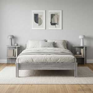 Klubska miza 2 pcs Siva Sonoma 40 x 30 x 49 cm Inženirski les