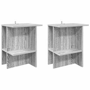 Klubska miza 2 pcs Siva Sonoma 40 x 30 x 49 cm Inženirski les