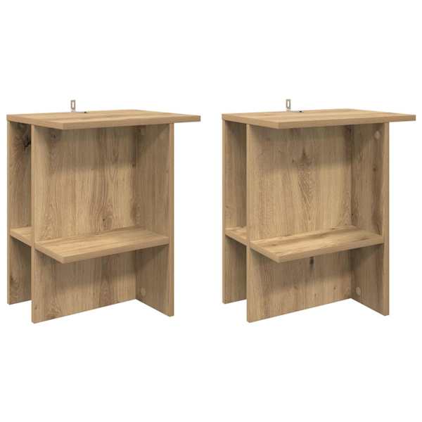 vidaXL Kohvilaud 2 tk Artisan tamm 40 x 30 x 49 cm Tehispuit