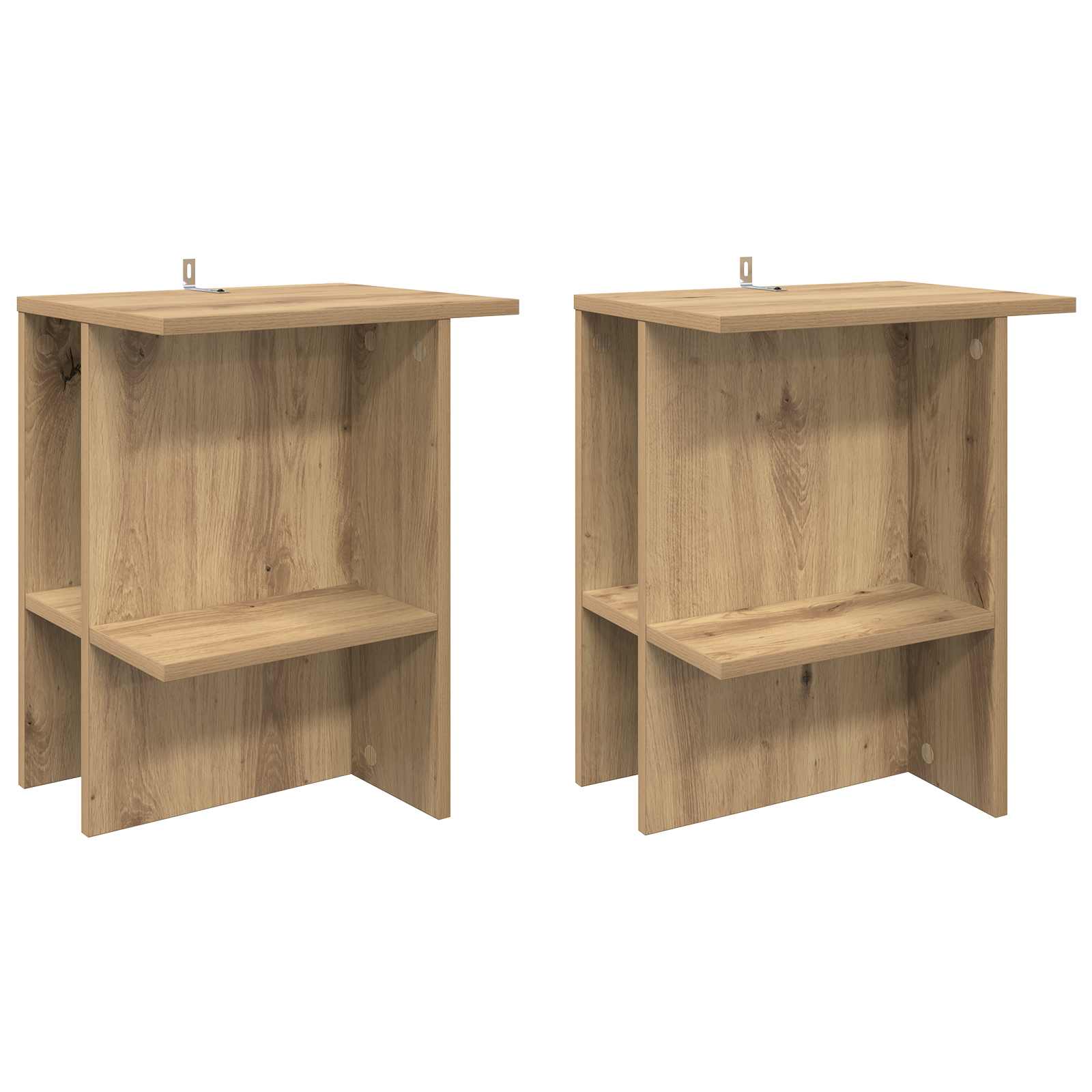 vidaXL Masă de cafea 2 pcs Stejar Artizanal 40 x 30 x 49 cm