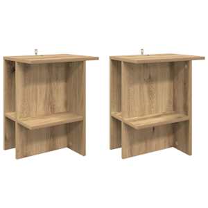 Klubska miza 2 pcs Artisan hrast 40 x 30 x 49 cm Inženirski les