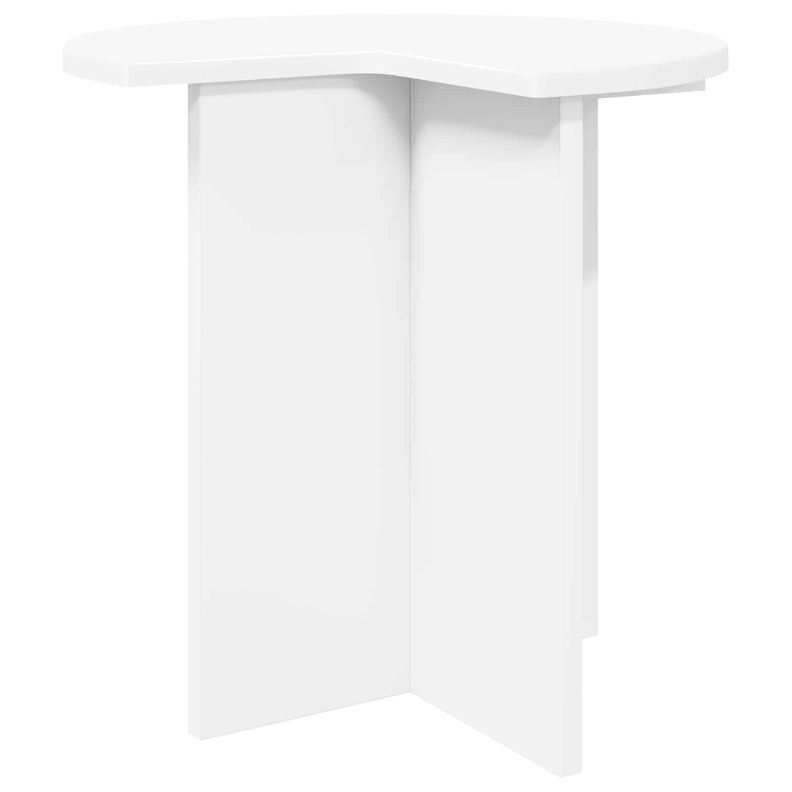 vidaXL Masă laterală cu depozitare Alb Ø 39 x 38 cm Lemn prelucrat