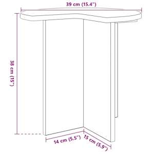 Boční stůl s úložištěm 2 pcs Bílá Ø 39 x 38 cm Kompozitní dřevo - obrázek 7