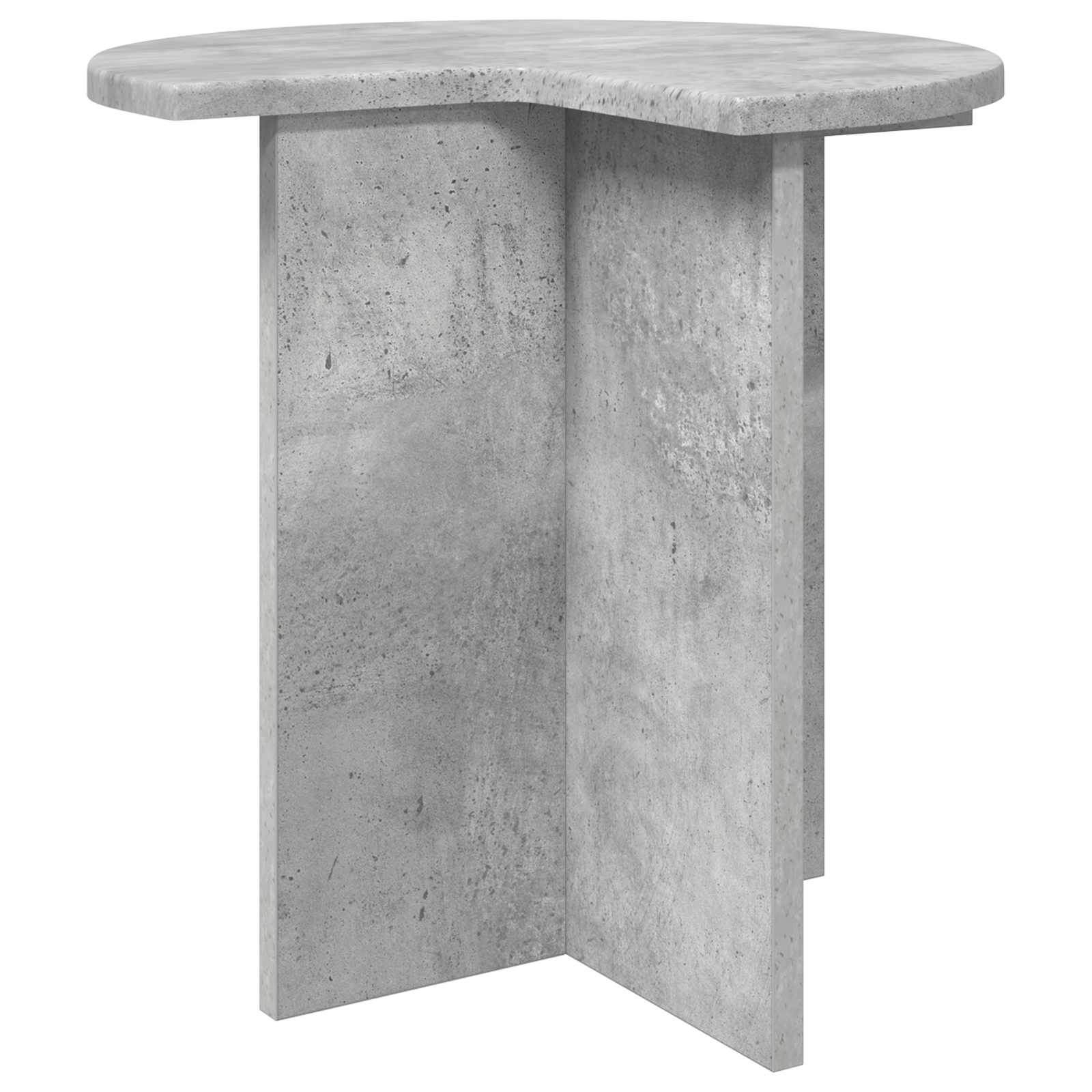 vidaXL Masă laterală Gri Beton Ø 39 x 38 cm Lemn prelucrat