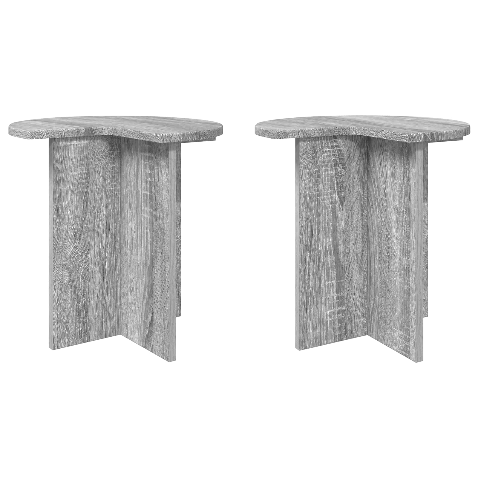 Stranska miza 2 pcs Siva Sonoma Ø 39 x 38 cm Inženirski les - slika 2