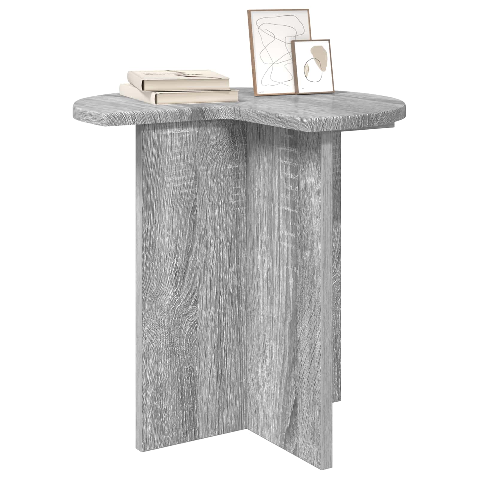 Stranska miza 2 pcs Siva Sonoma Ø 39 x 38 cm Inženirski les - slika 3