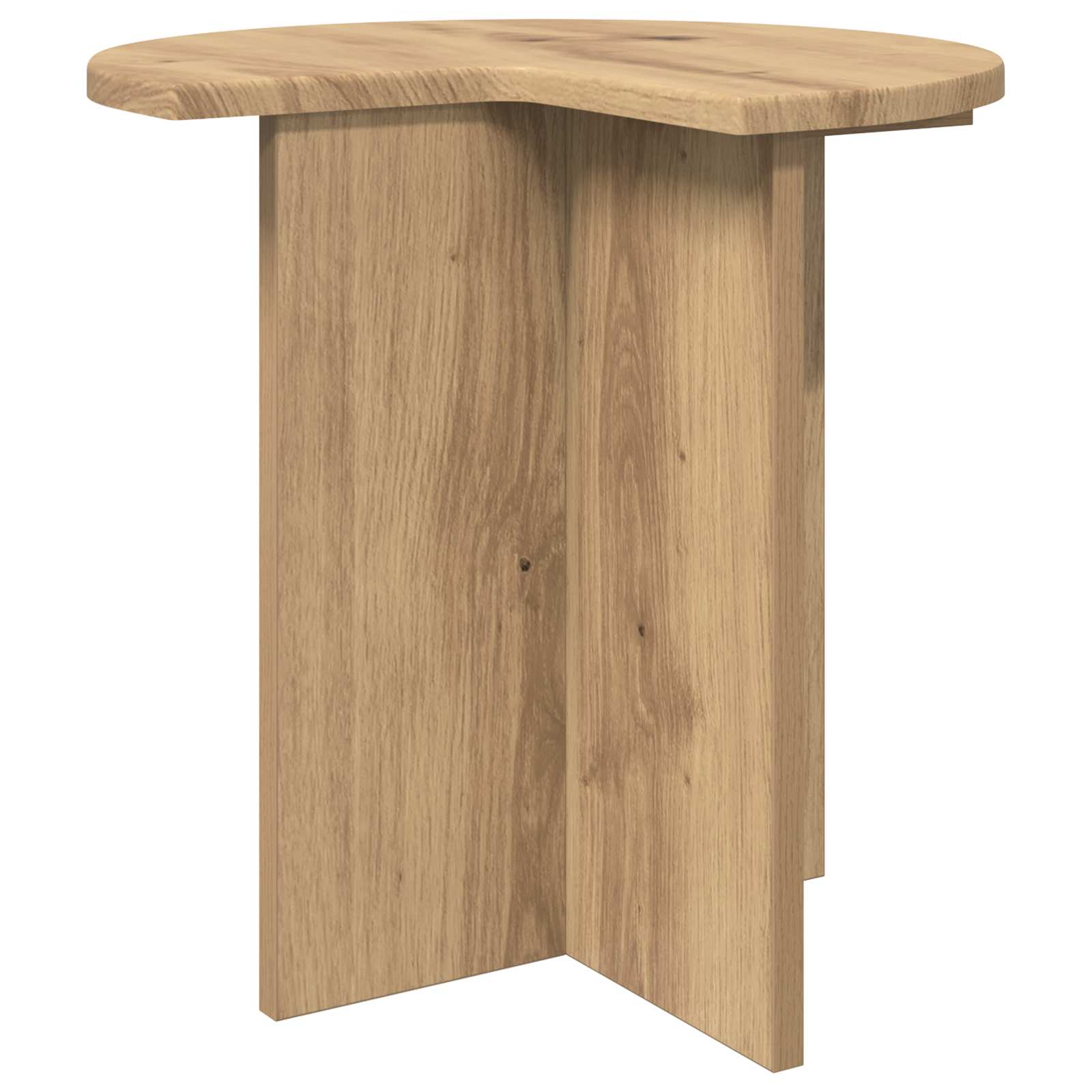 vidaXL Masă laterală Stejar Artizanal Ø 39 x 38 cm Lemn prelucrat
