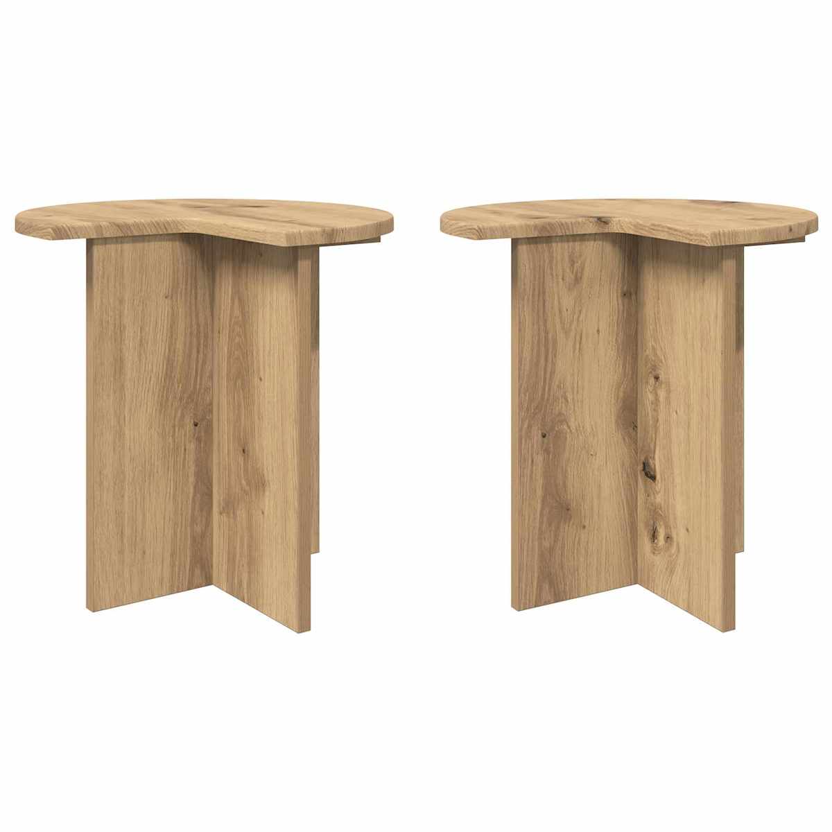 Sidebord Ø 39 x 38 cm Konstrueret træ - Billede 2