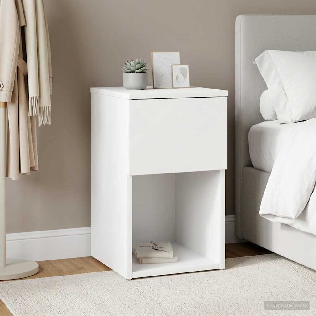 vidaXL Dulap de pat Alb 29 x 31,5 x 49 cm Lemn prelucrat