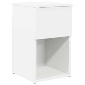 Posteljna omarica Bela 29 x 31,5 x 49 cm Inženirski les