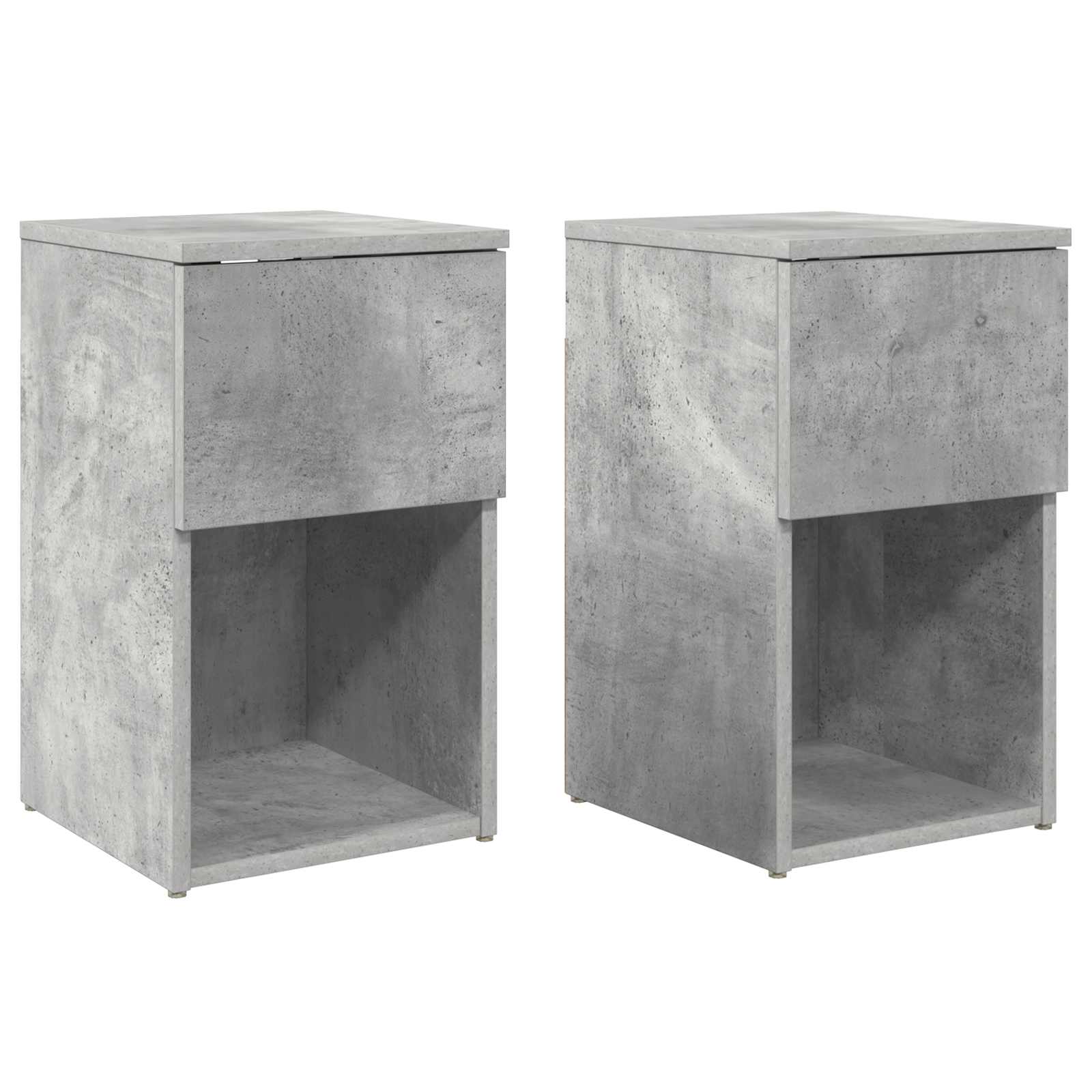 vidaXL Dulap de pat 2 pcs Gri Beton 29 x 31,5 x 49 cm Lemn prelucrat
