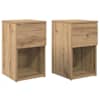 vidaXL Voodikapp 2 tk Artisan tamm 29 x 31,5 x 49 cm Tehispuit