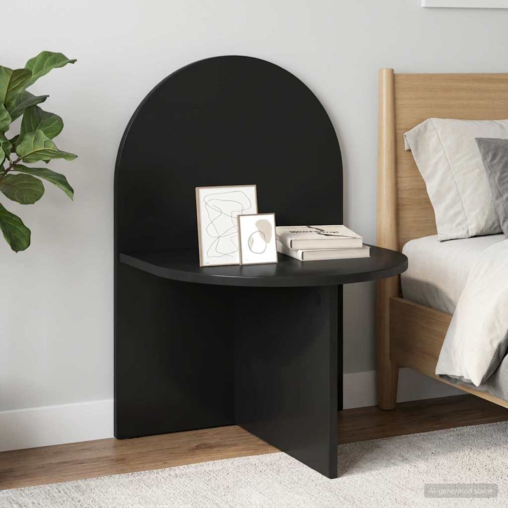 vidaXL Noptieră 2 pcs Stejar Negru 48 x 49 x 65 cm Lemn prelucrat