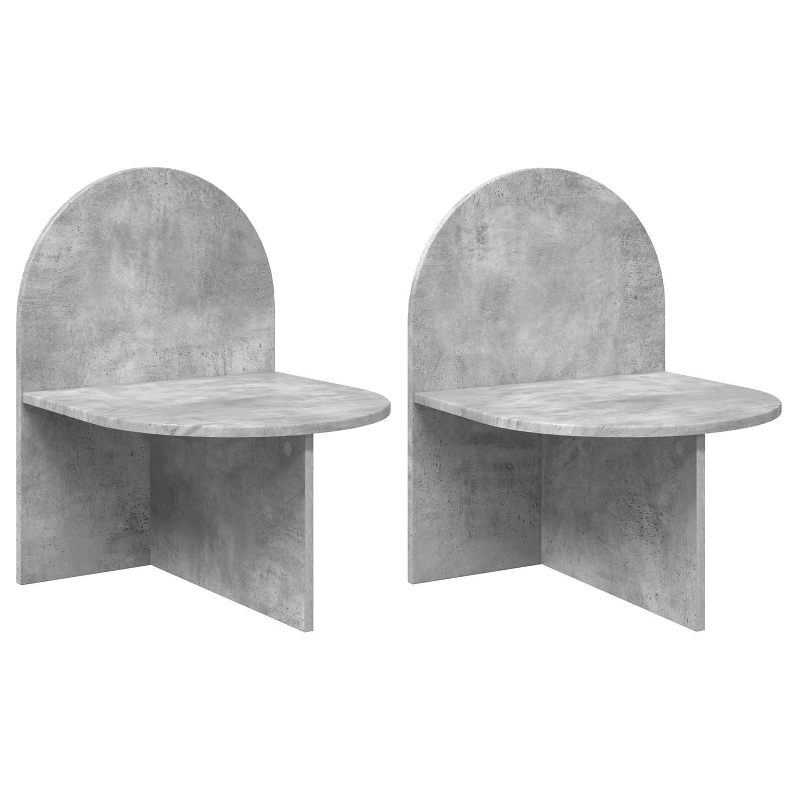 Stolik nocny 2 szt. Betonowy szary 48 x 49 x 65 cm