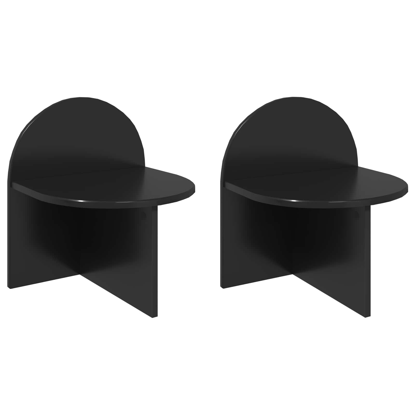 vidaXL Noptieră 2 pcs Stejar Negru 40 x 35,5 x 45,5 cm Lemn prelucrat