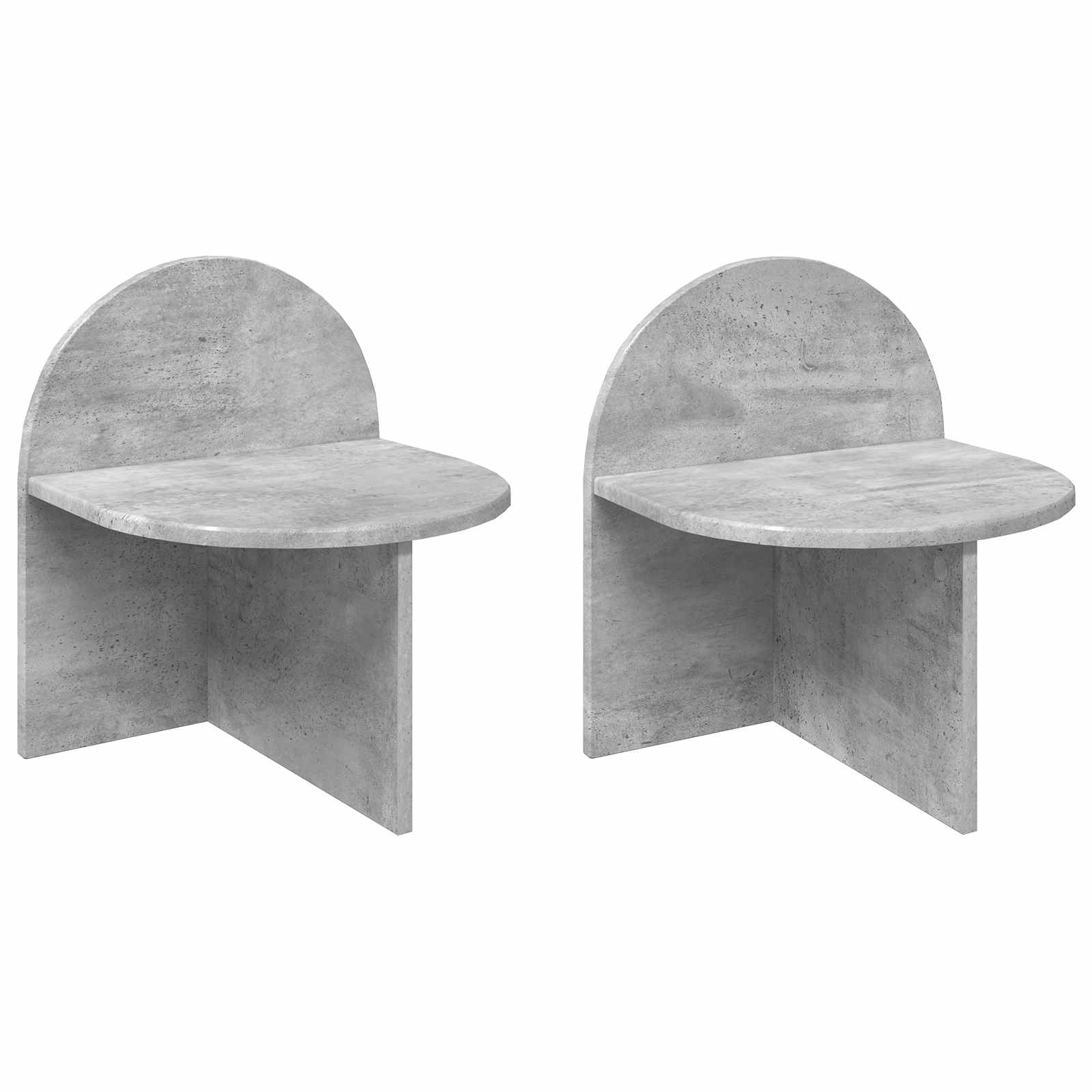 Stolik nocny 2 szt. Betonowy szary 40 x 35,5 x 45,5 cm