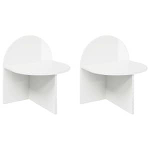 Noční stolek 2 pcs Bílá s vysokým leskem 40 x 35,5 x 45,5 cm - obrázek 2