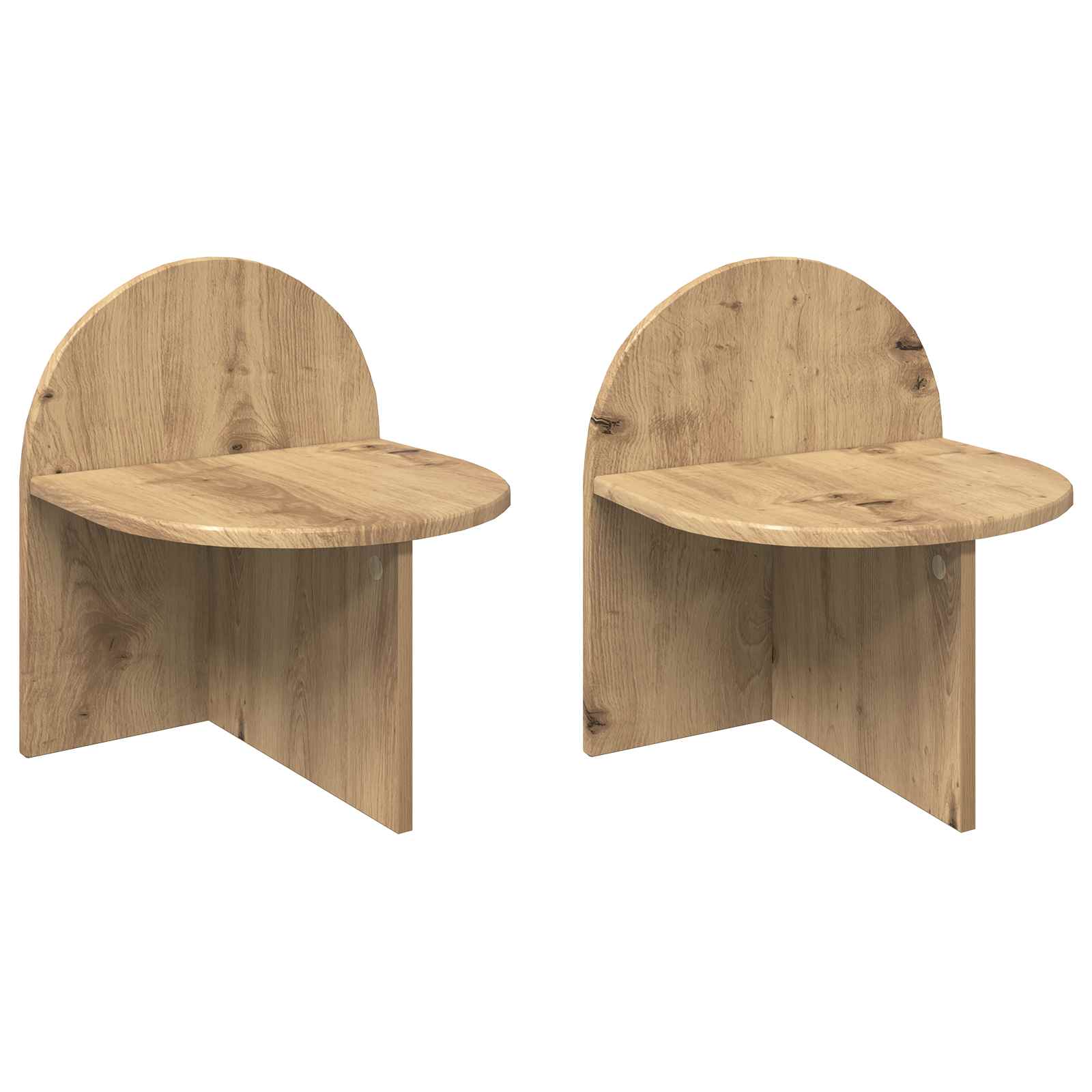 vidaXL Noptieră 2 pcs Stejar Artizanal 40 x 35,5 x 45,5 cm