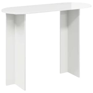 vidaXL Konsoollaud K&otilde;rgl&auml;ikega valge 100 x 39,5 x 75 cm Tehispuit