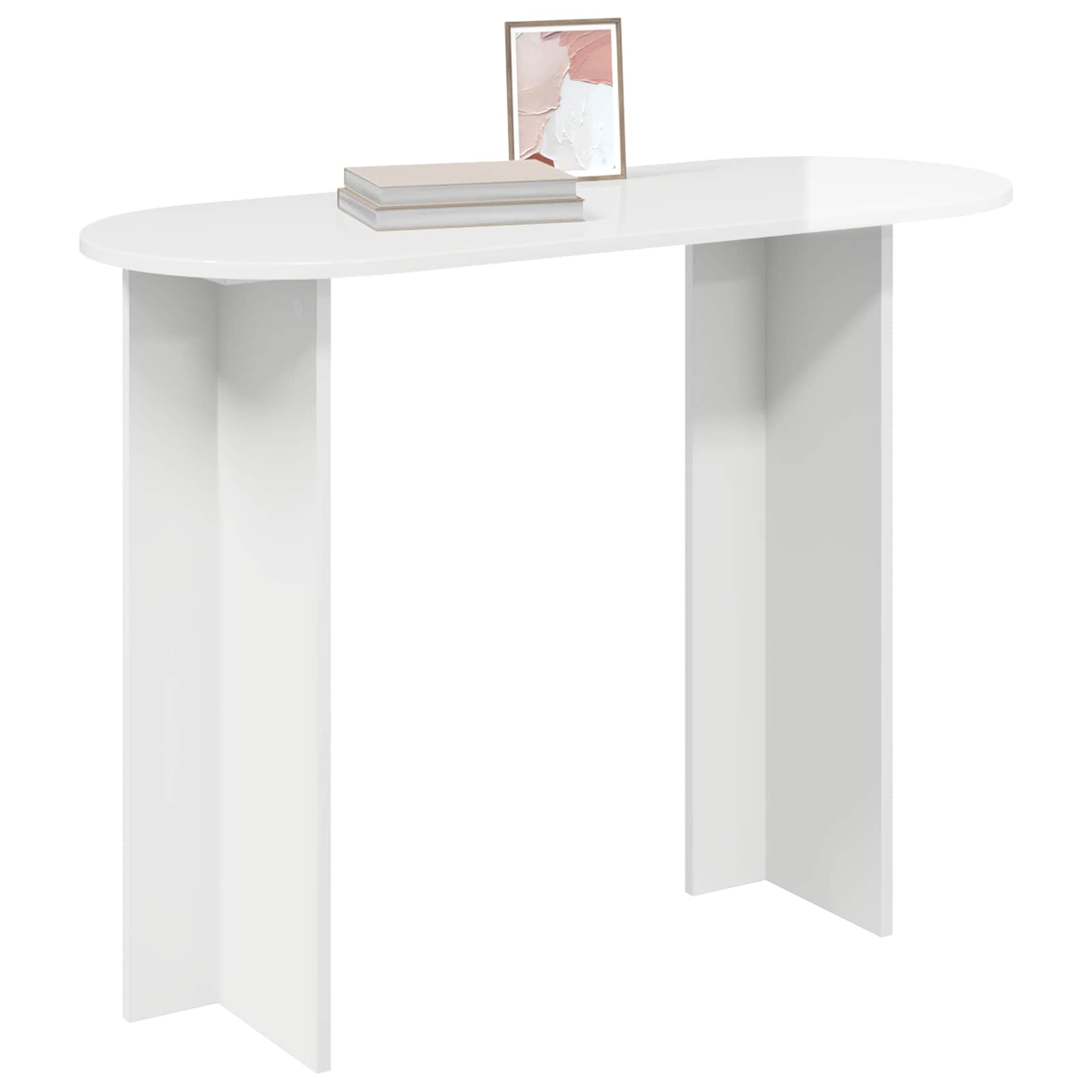 Konzolový stolek Bílá s vysokým leskem 100 x 39,5 x 75 cm - obrázek 3