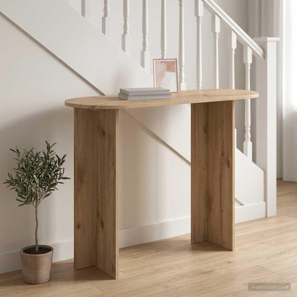 Konzolový stolek s úložištěm Dub artisan 100 x 39,5 x 75 cm