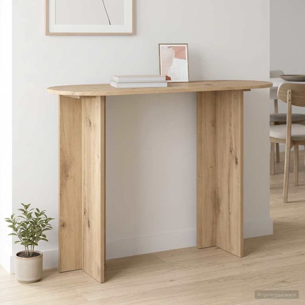 Konzolový stolek s úložištěm Dub artisan 100 x 39,5 x 75 cm - obrázek 4