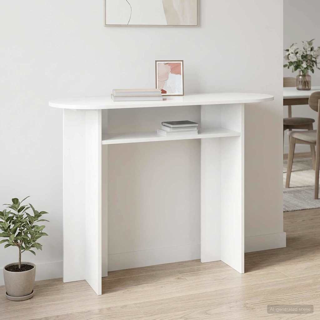vidaXL Masă de consolă Alb 100 x 39,5 x 75 cm Lemn prelucrat