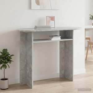 Konzolna miza Betonsko siva 100 x 39,5 x 75 cm Inženirski les