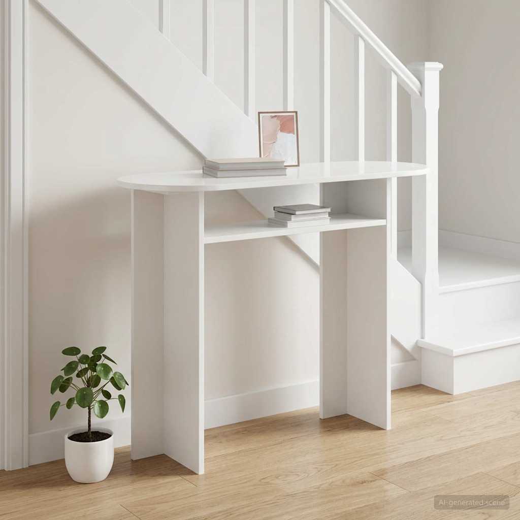 Konzolový stolek Bílá s vysokým leskem 100 x 39,5 x 75 cm - obrázek 4