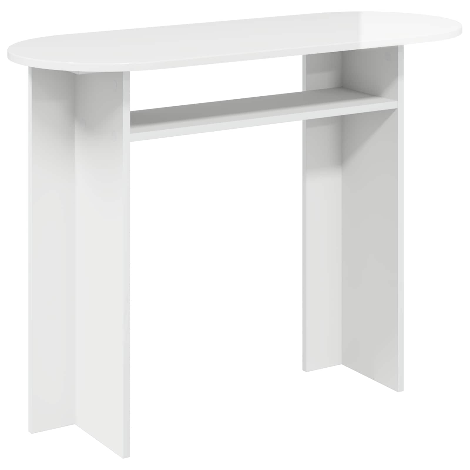 vidaXL Masă de consolă Alb foarte lucios 100 x 39,5 x 75 cm