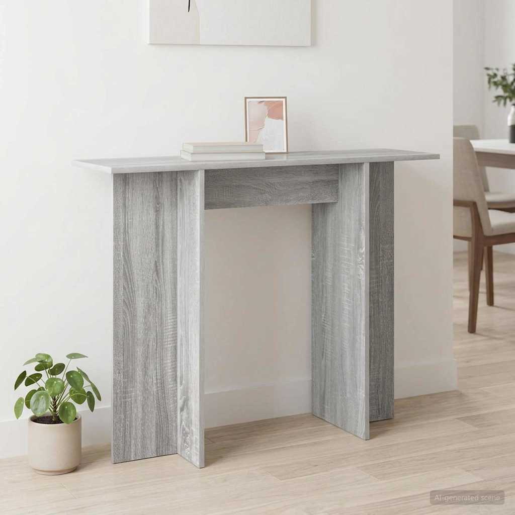 vidaXL Masă de consolă Sonoma gri 100 x 30 x 75 cm Lemn prelucrat