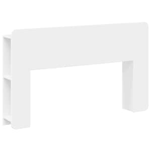 Posteljna glava Bela 135 x 18,5 x 80 cm Konstruirano leseno