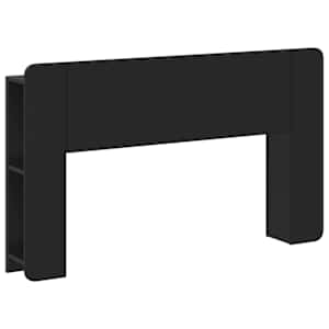 Posteljna glava Črna 135 x 18,5 x 80 cm Konstruirano leseno
